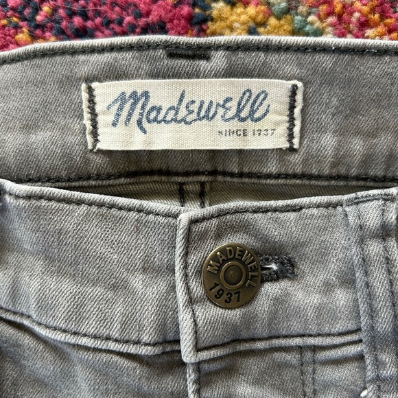 Madewell | Women's Gray High Riser Skinny Jeans, slightly distressed, size 26 - Picture 10 of 16